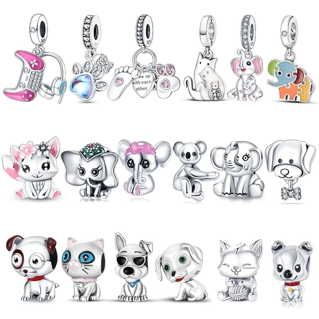 Luxury Koala Charm Cat Dog Lemur Monkey Rabbit Beads for Original Pandora  925 Sterling Silver Bracelet Making DIY Jewelry Women - AliExpress