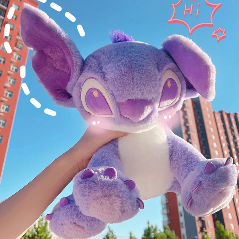 30/45/60cm Genuine Disney Macaron Purple Stitch Kawaii Plush Toy Cute Pillow Doll Valentine's
