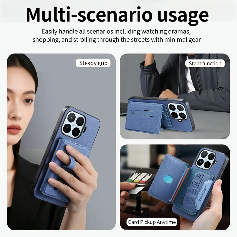 Premium Detachable Leather Wallet Magnet Case 5G Compatible