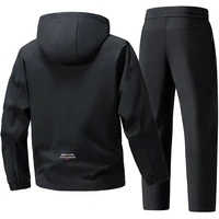 CHRLCK Men's Running Sportswear Suits Breathable Clothes Sports Joggers Training Gym Fitness Tracksuit Sets Male 2