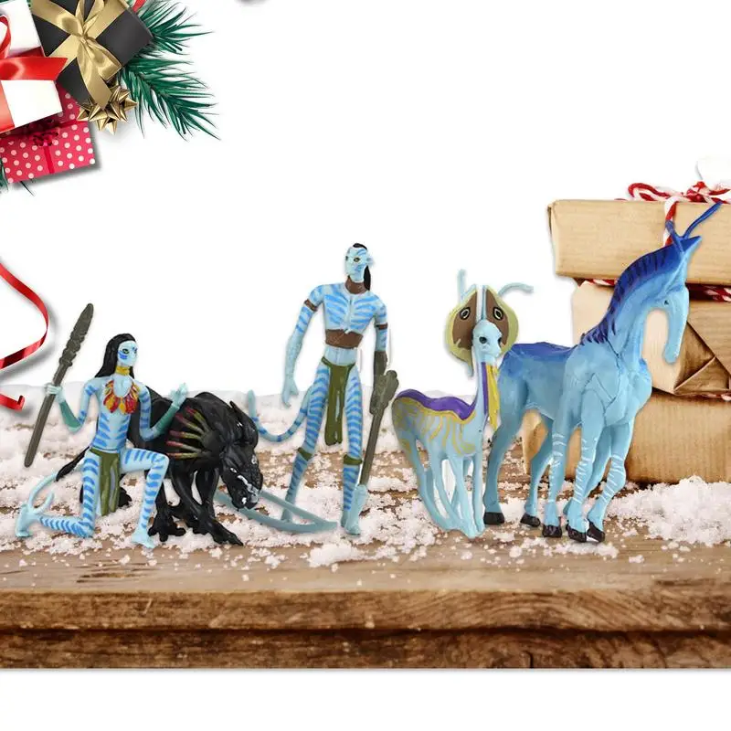 5Pcs Avatar Figure Home Decor Ornamenti Avatar 2 Movie Action Figure Avatar Doll Statue Modello Da Collezione Artigianato Room Decor