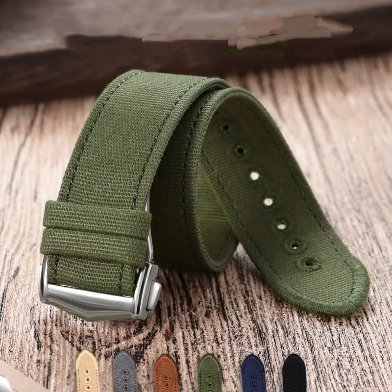 Universal Sport Weave Nylon Watch Strap with Fold Buckle – High Quality Fabric Bracelet