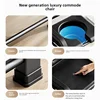 Sofa Gourd Type Toilet Chairs, Commode Toilet Chair for Elderly Disabled, Solid Portable Commode Chairs Elderly Transfer Chairs 5