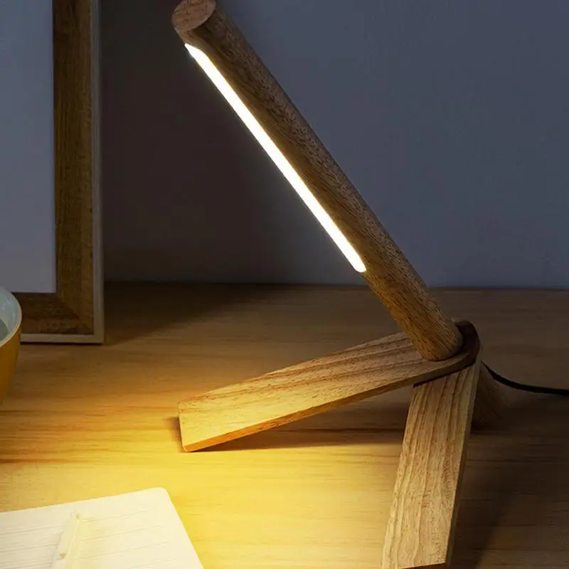 

Table Lamp LED Wood Desk Lamps 3-Levels Brightness Night Light Reading Lights for Dining Room/Study Room/Bedroom/Dormitory Decor