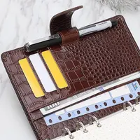 Карманный планировщик Yiwi из натуральной кожи, кожаный блокнот a8 A7 a6 a5 с кольцом, мини-органайзер для повестки дня, дневник, блокнот — изображение 2