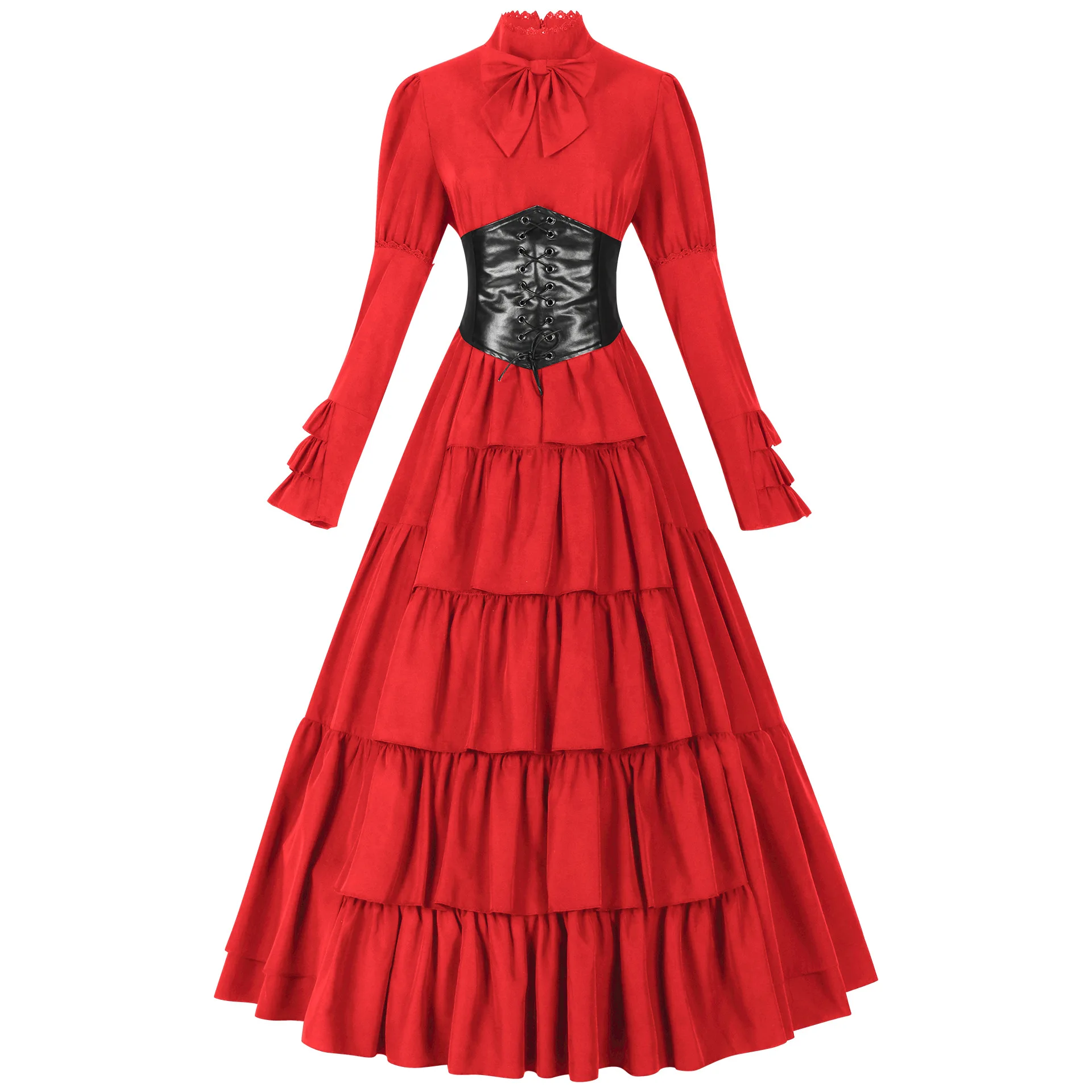 

Женский костюм ретро в стиле эпохи Возрождения с шляпой и поясом