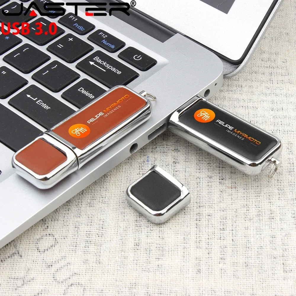 thumbnail image 4 of Memoria USB 3.0 de cuero de alta velocidad de 128 GB con logotipo personalizado impreso gratis, memoria USB, caja de regalo de cumpleaños creativa, 4 of 5
