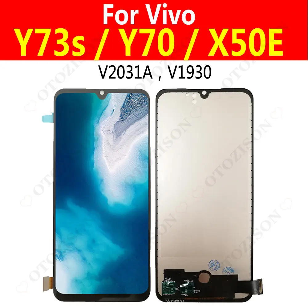 TFT ЖК-дисплей для Vivo Y73s LCD V2031A дисплей Y70 экран X50e V1930 ЖК-сенсорный датчик дигитайзер в сборе запасные части протестированы