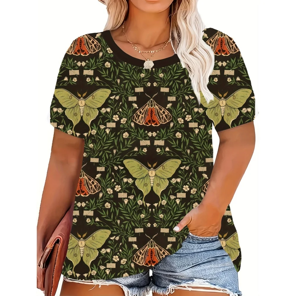 

Women's T-Shirts Cartoon Characters 3d Print Rose T-Shirt Harajuku Casual Short Sleeve Top Tee O Neck Oversized Female Clothing