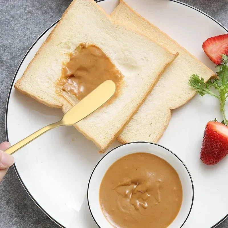 Description Picture 6 of item1/6PCS Stainless Steel Butter Knife Long Handle Cheese Bread Jam Cutter Multifunctional Western Food Tableware Kitchen Gadgets