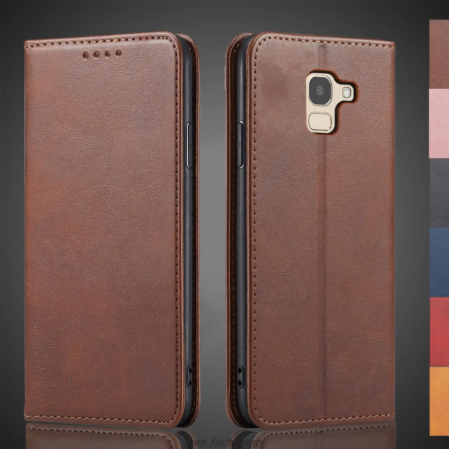 Magnetic Attraction Leather Wallet Phone Case - Holster Flip Cover