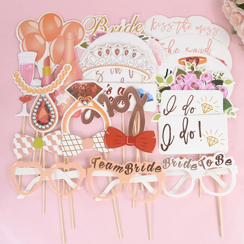 Wedding decoration photography party photo props 10-58pcs for bachelorette bride shower party decor