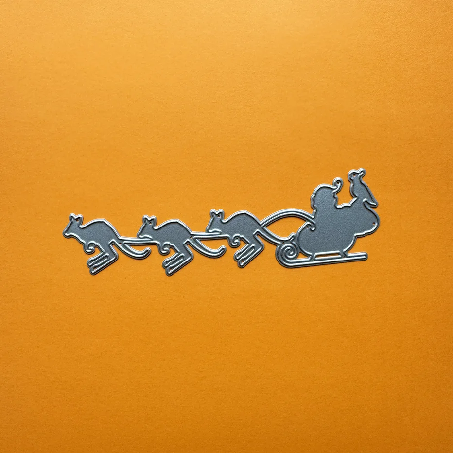 

Father Christmas Kangaroo Metal Cutting Dies for DIY Scrapbooking and Card Making Decor Embossing Craft Die Cut