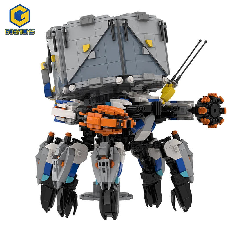 

Gobricks MOC Horizon Shell Walker Building Blocks Set Zero Dawn Mecha Thunder Monster Bricks Toy For Children Birthday Xmas Gift