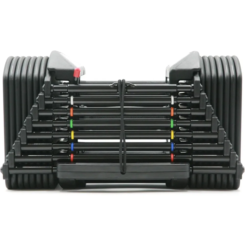 Pro 50 Adjustable Dumbbells, Sold in Pairs, 5-50 lb. Dumbbells, Durable Steel Build, Innovative Workout Equipment, All-in-One