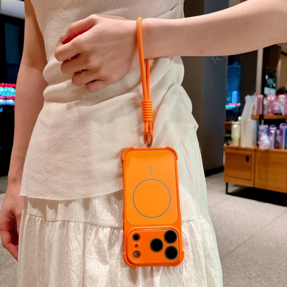 Magnetic Phone Case With Wrist Strap And Large Camera Window_voghion.com