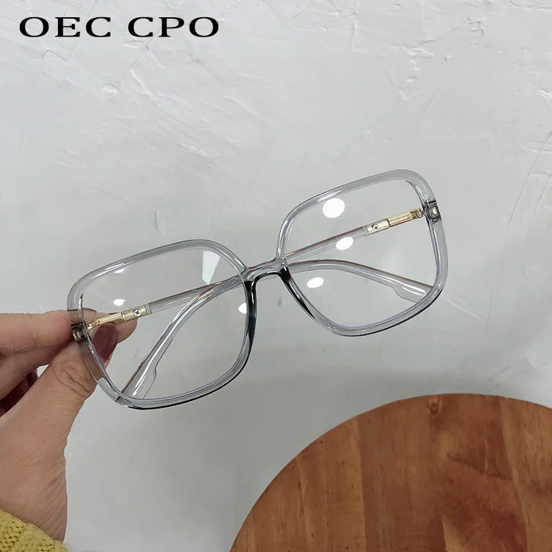 OEC CPO Vintage Square Glasses Frames Women Fashion Myopia Prescription  Glasses Frame Female Men Clear Lens Eyeglasses Unisex