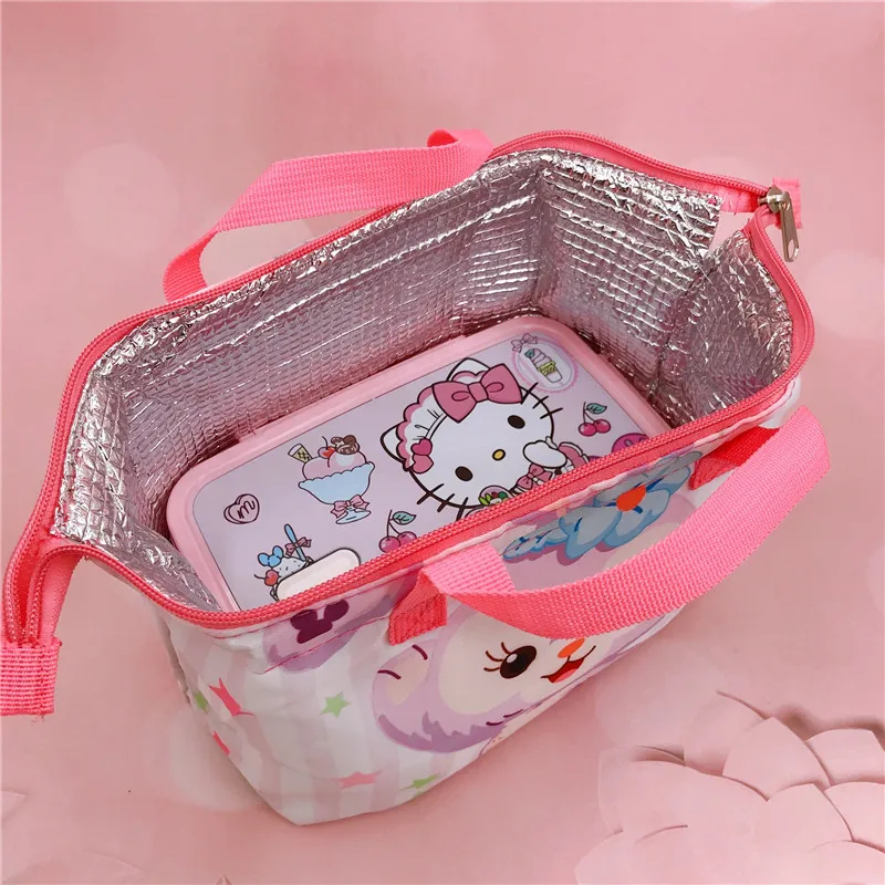 Sanrio thermal insulation lunch bag cartoon Melody Kawaii Kitty aluminum  foil thickened large cold-keeping outdoor picnic bag - AliExpress