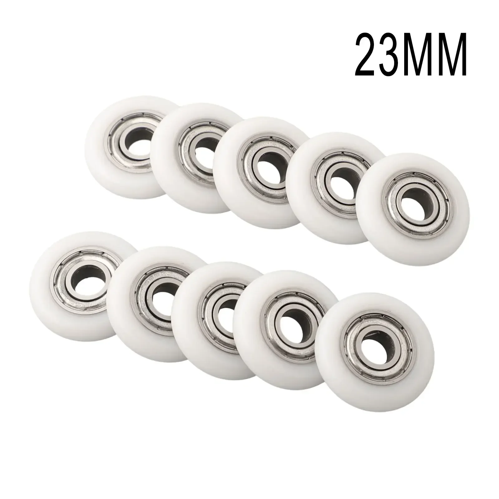 10Pcs Shower Door Roller Runner Wheels Replacement White Shower Room Pulley 19/23/25mm Wheel Diameter For Most Enclosures