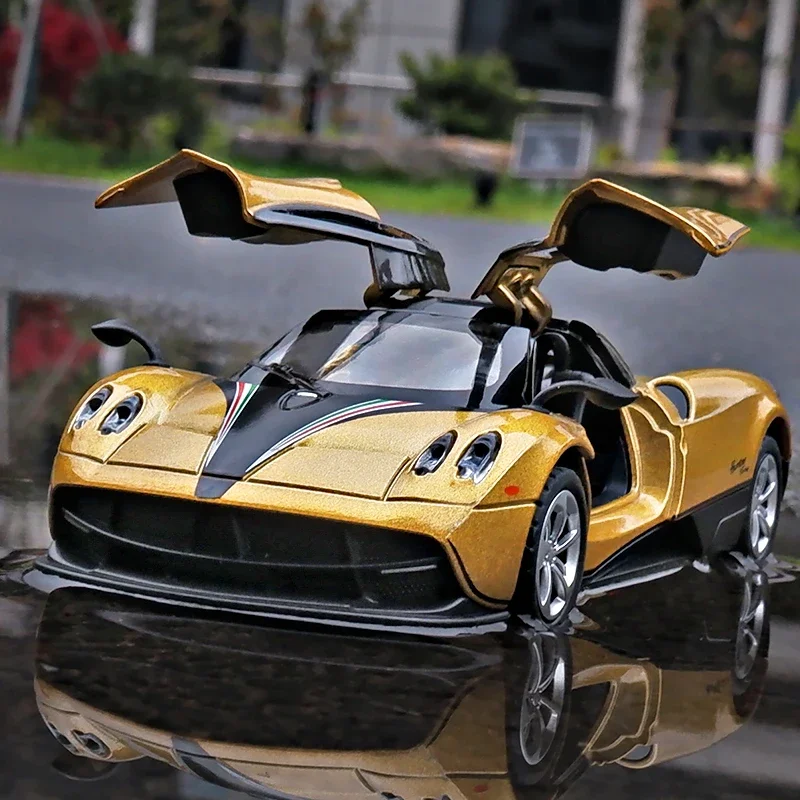 1/36 Pagani Huayra Dinastia Alloy Sports Car Model Diecast Metal Toy Car Model Simulation Sound Light Collection Children Gift