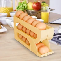 Sliding Egg Carton For Kitchen Egg Storage Box Refrigerator Side Large Capacity Space Saving Three-Layer Drop-Proof Egg Tray 1