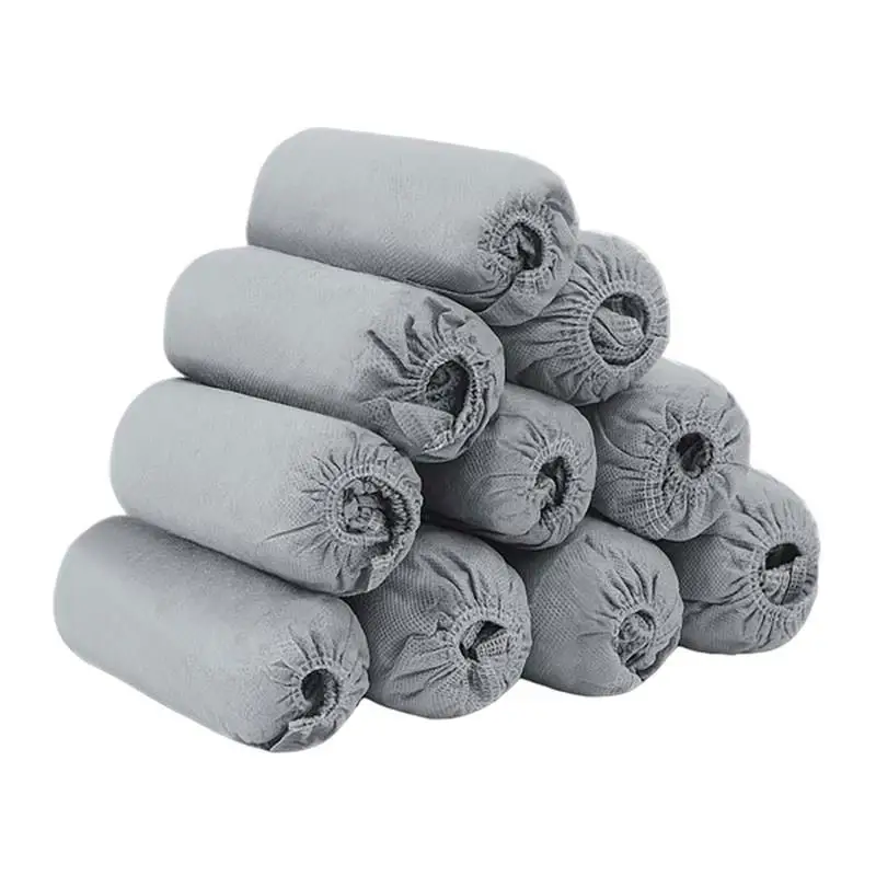 회색 일회용 신발 커버 부직포 두꺼운 미끄럼 방지 내마모성 실내 가정용 컴퓨터실 성인 학생 어린이 발 커버