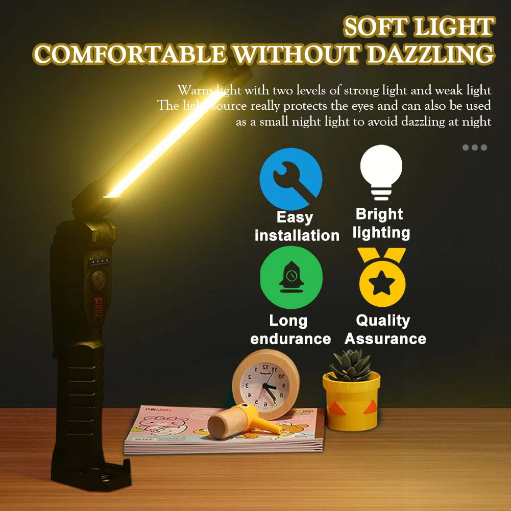 

Outdoor Working Light Type-C Charging LED Lamp Multifunctional Emergency Light with Power Display