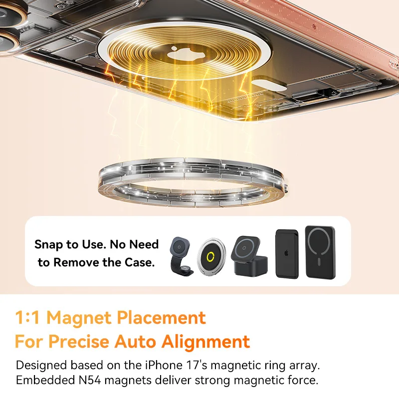 Baseus Magnetic Case for iPhone 17 16 15 Pro Max Case Wireless Charging Cover for iPhone 14 13 12 Pro Max Plus Air PC Phone Case