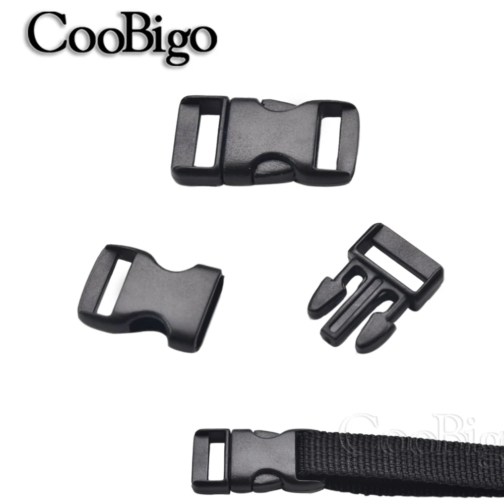 Fibbia a sgancio laterale in plastica, mini fibbie Paracord per braccialetti Paracord con clip, accessori per collari di piccoli animali domestici, Confezione da 25 fori da 5,5 mm, S