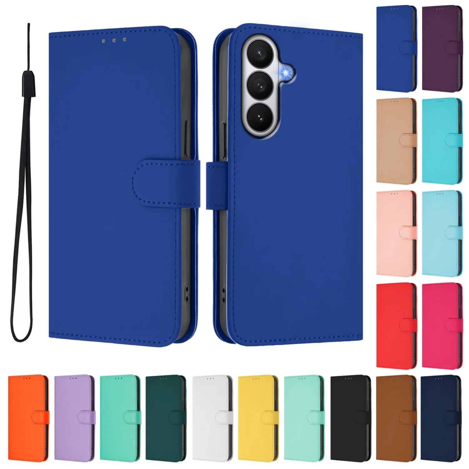 Premium PU Leather Wallet Flip Phone Case - Elegant Protection Cover