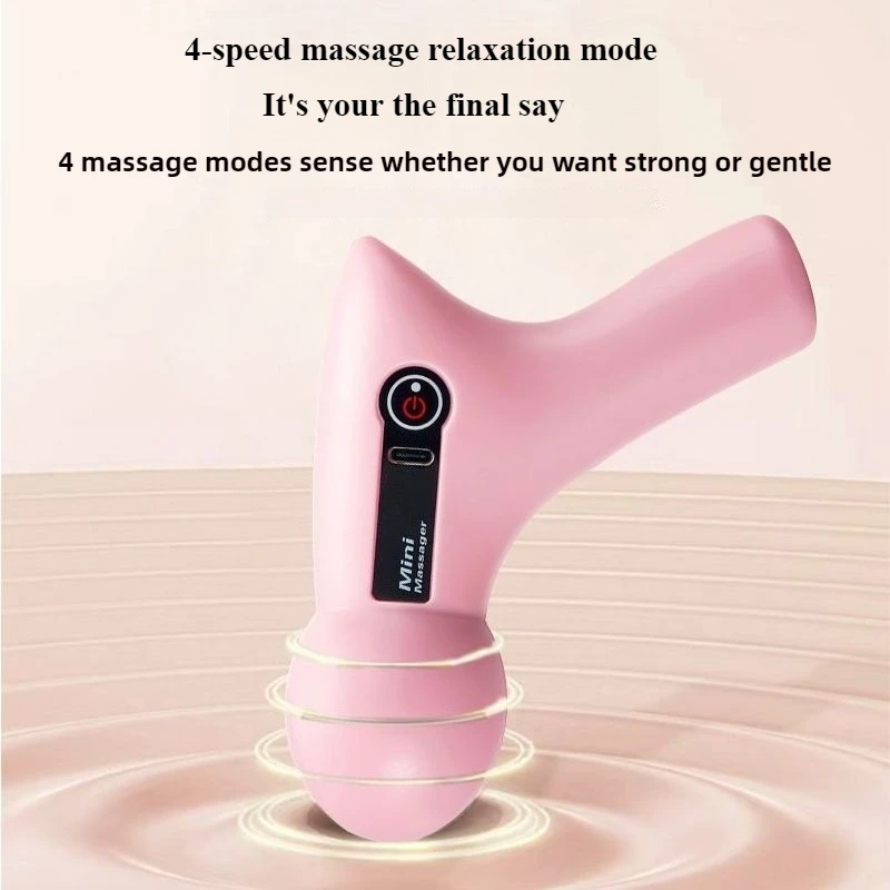 (No Silicone Sleeve) Handheld Body Massage Products Mini Silent Electric Wireless Fascial Gun Portable Massager Stick Vibration