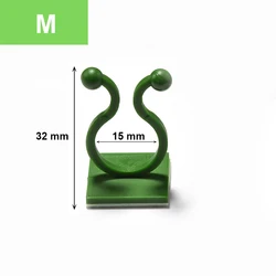 50pcs Self - Adhesive Invisible Plant Clips (Green M)