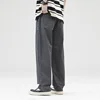 2025 Spring New 100% Cotton Cargo Straight Pants for Men Clothing Solid Color Men Trousers YL906 2