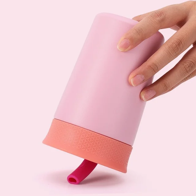 12oz Portable Thermos Cup Coffee Mug Stainless Steel Vacuum Flask Cold&Hot Sport Cup Car Cup with Straw Travel Mug Insulated Cup 4