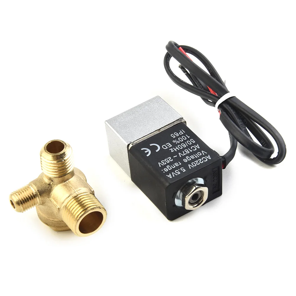 

Wire Lead Type Solenoid Valve Air Compressor Component Steam Medium Cut off G1/4 Female Port 4W Material NBR Armature Tube
