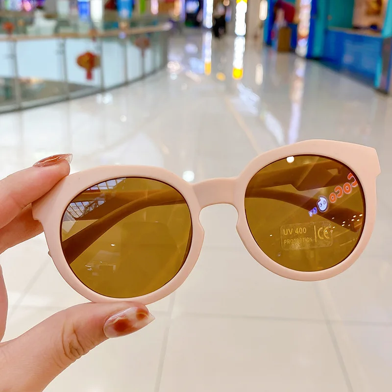 New Fashion Children Glasses Vintage Round Outdoor Sun Protection Baby Girls Acrylic UV400 Sunglasses Kids Eyeglasses_voghion.com