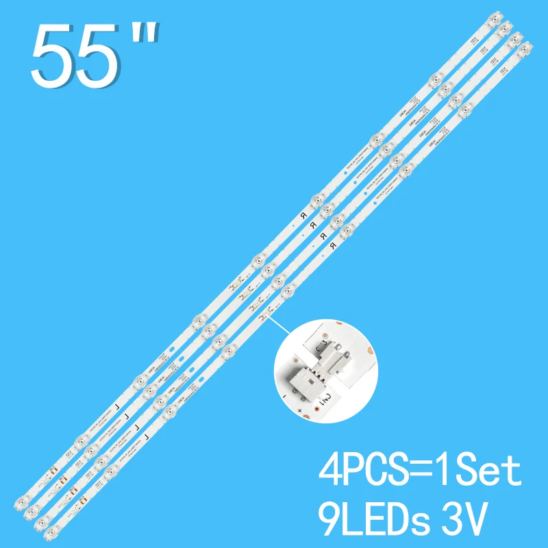 LED Backlight For UE55TU7002U UN55NU7095G 4X9 L55M5-5A L55M5-5S L55M5-EX HRS-XM55T46-4X9 CRH-BP55303004097CT HG55AJ630UJJXZ UN55 5set led backlight strip for un55tu7090g un55nu7095g hrs xm55t46 4x9 2w mcpcb 14mm v0 e47 ic b vzaa55db05 hg55aj630ujjxz