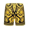 Summer New Style Men Short With Pockets Golden Print Men's Swim Trunks High Quality Quick Dry Beach Swiming 2