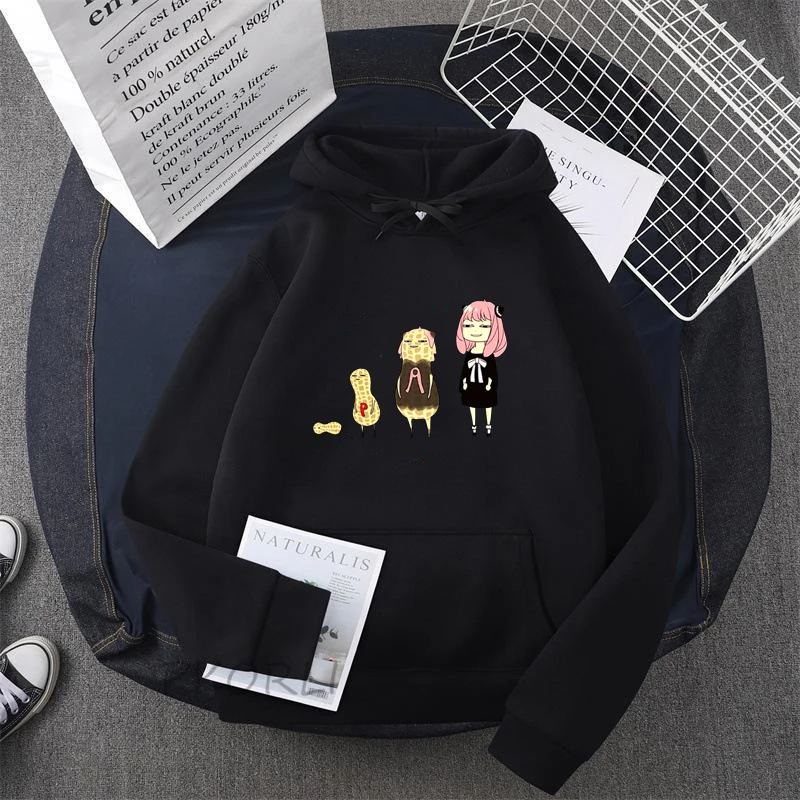 

Kawaii Spy X Family Anya Graphic Hoodie Anime Pullover Harajuku Women Funny Anime Loid Forger Manga Warm Sweatshirt Streetwear