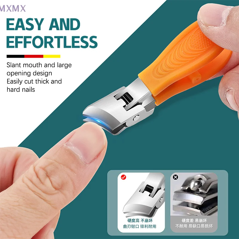 Diagonal Pliers Nail Clipper Stainless Steel Toenail Cutter Trimmer Anti-Splash Thick Hard Slanted Nail Cutter Manicure Tools