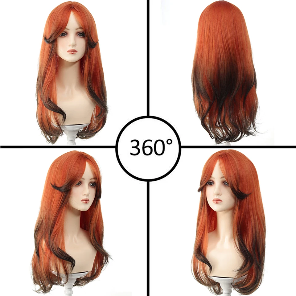 long curly waves and eight character bangs synthetic Lolita style sweet and cute hot girl Halloween Christmas gift ﻿