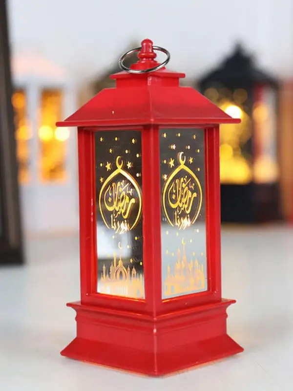 

Christmas Tabletop Lantern Retro Lighted Christmas Lanterns Decorative Table Top Lamp Rustic Hand Hang-On Night Light For