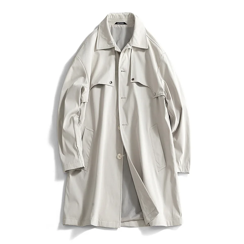 New Windbreaker Men's Autumn And Winter European Version Of The Long Plus Velvet Business Casual Coat Jacket Men Coat Luxury