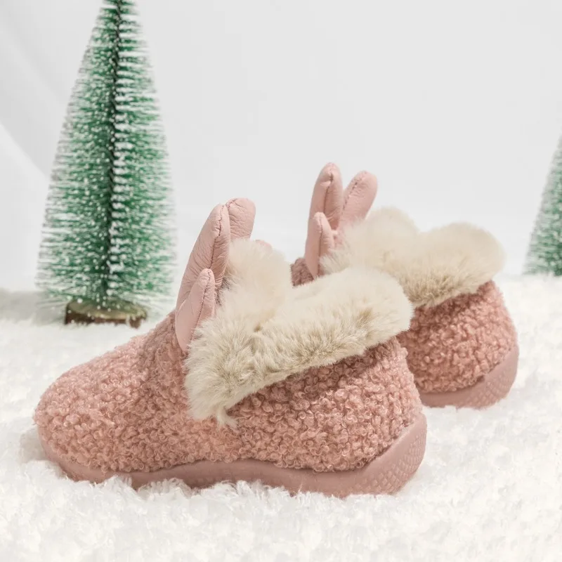 Cotton Pink Kids Flat Shoes