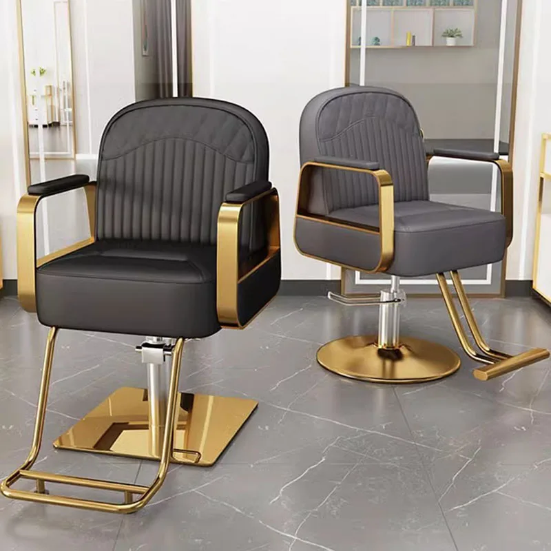 

Lifting Stainless Steel Barber Chair Pedicure Pedicure Spa Salon Chair Luxury Hairstylist Silla De Barberia Salon Furniture AA