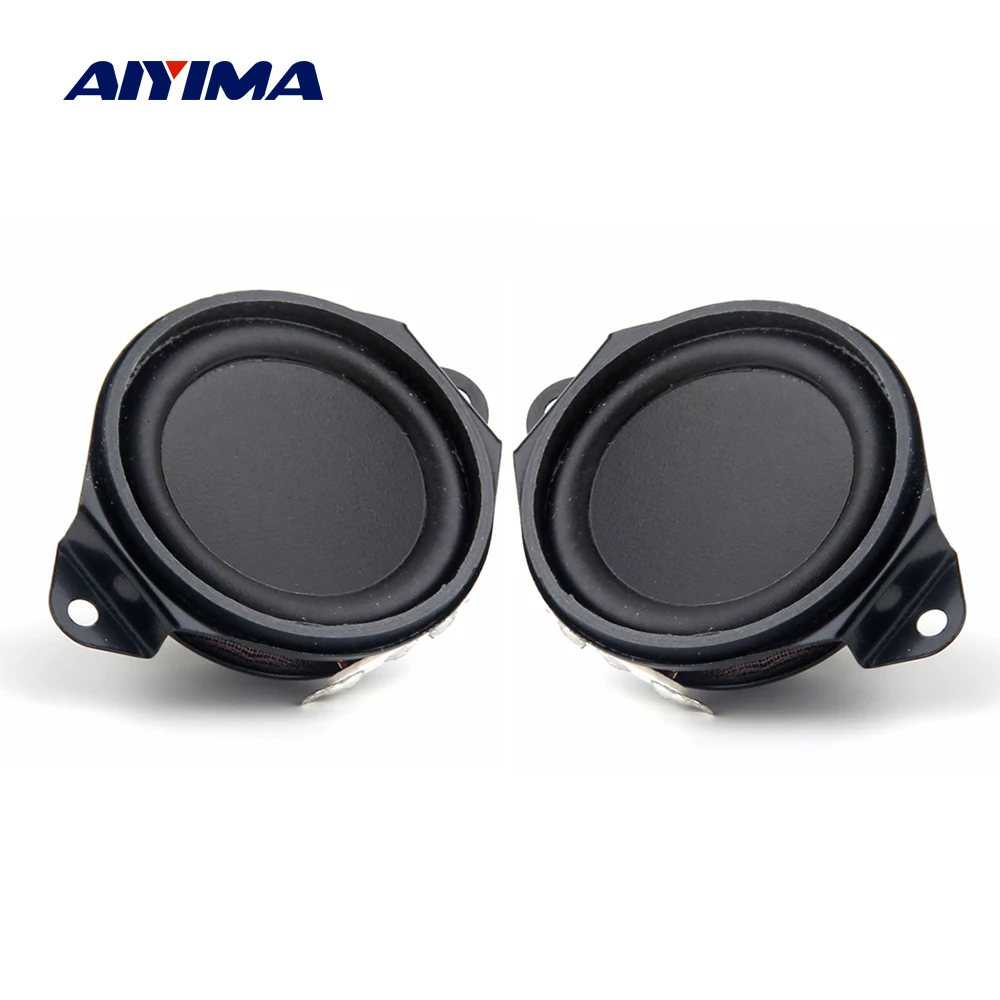 AIYIMA 2Pcs 1.5 Inch Portable Audio Full Range Speaker 8 Ohm 5-10W 40MM Cross Feet Subwoofer DIY Bluetooth Speakers Home Theater