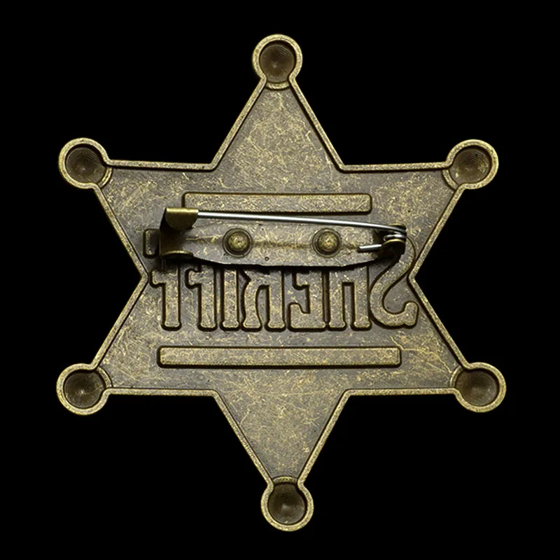 Deputy Sheriff Badge Bronze Honor Badge For Hat Bag Zinc Alloy Pin Medal Brooch Crafts Halloween Gifts