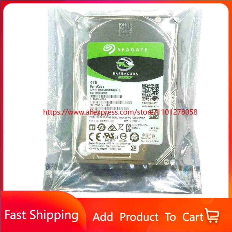 Disque Dur Seagate 4Tb ST4000LM024 128Mb カシェット 5400Rpm SATA III 2,5 