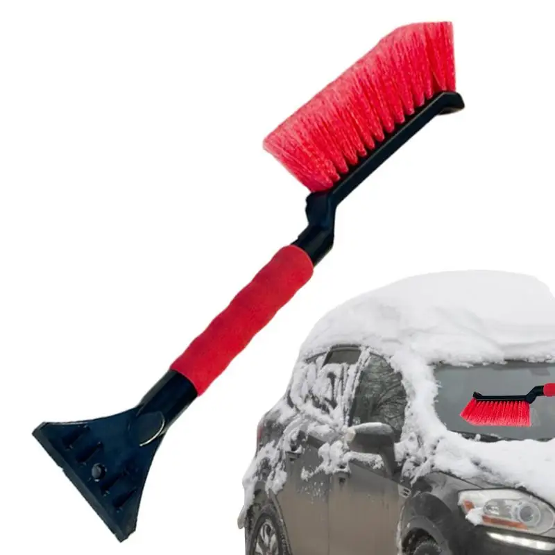 Car Ice Scraper and Brush Car Scraper Snow Brush Window Ice Scraper Snow Remover for Car Ergonomic Foam Grip Window Snow Cleaner