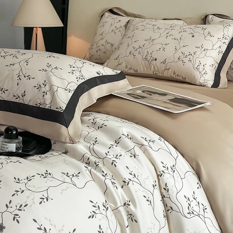 Set Biancheria Da Letto In Raso Effetto Seta 8 Pezzi Per Letto Queen Size – Colore Grigio, Con Federe E Lenzuola